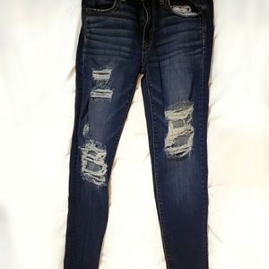 AE Ripped Skinny Jeans Size 8 Long